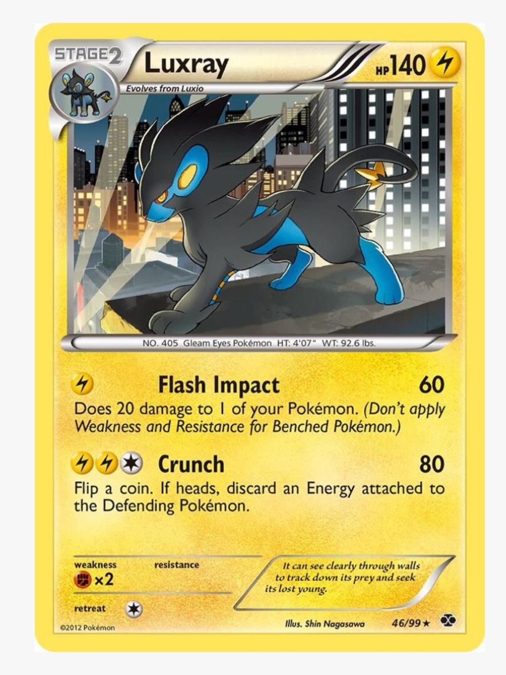 Luxray Next Destinies Pokemon Trading Card